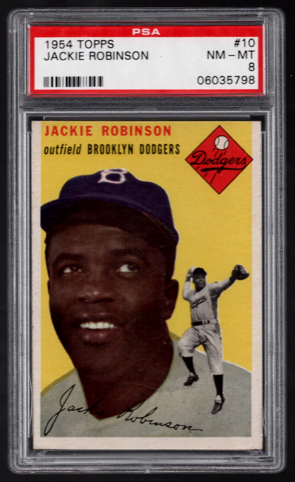 1954 Topps Jackie Robinson [Gray Back] #10