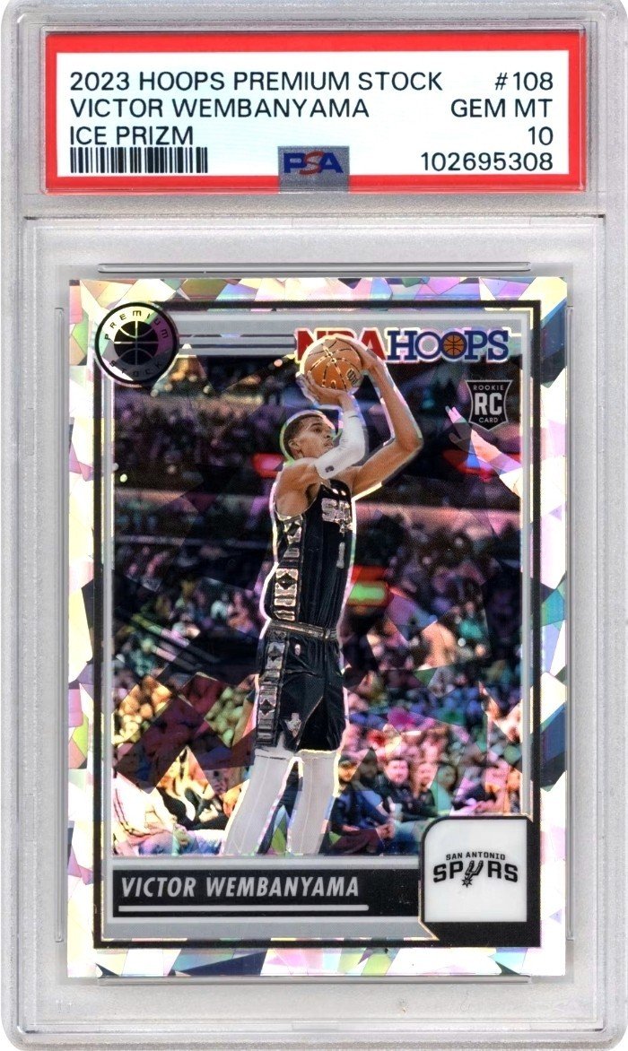 2023 Panini Hoops Premium Stock Victor Wembanyama [Orange Ice Prizm] #108