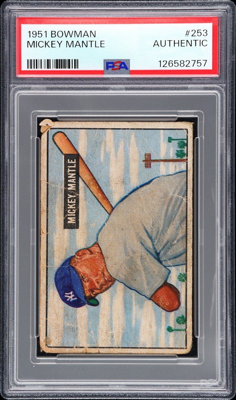 1951 Bowman Mickey Mantle #253