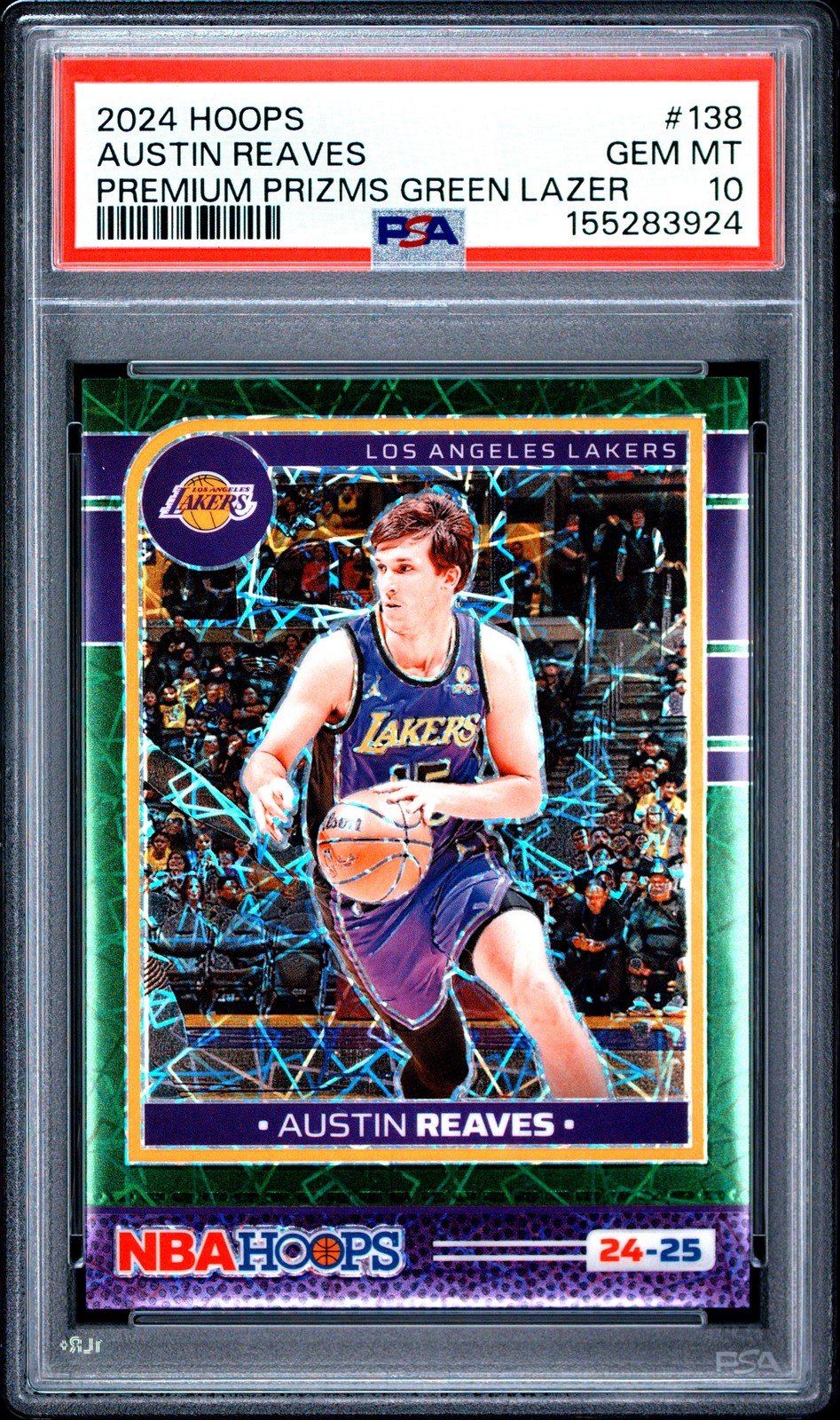 2024 Panini NBA Hoops Austin Reaves [Lazer Green Prizm Premium] #138